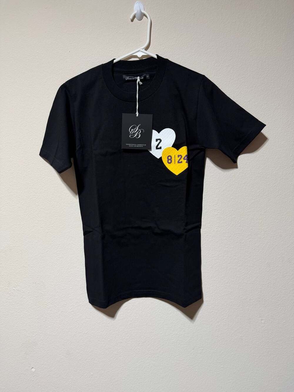 Sloan and Bennett Kobe and Gianna Bryant Tribute Heart Graphic T-Shirt